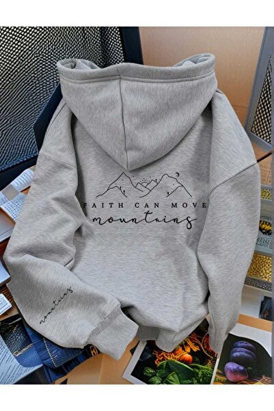 DİVİN Women's Printed Sweatshirt Quality Fabric Oversized Cut