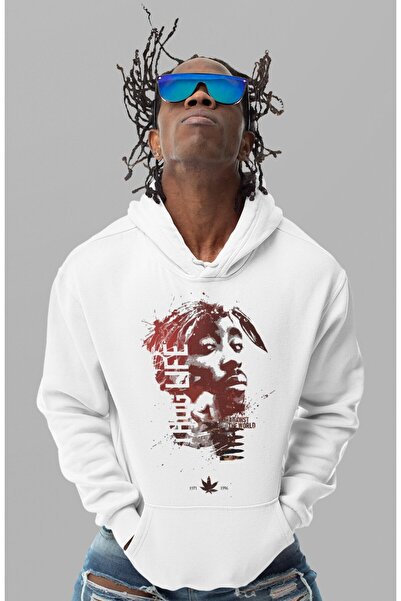 SEVBANO تصميم خاص من توباك رابر مطبوع للجنسين قصة فضفاضة 2Pac Singer Hoodie