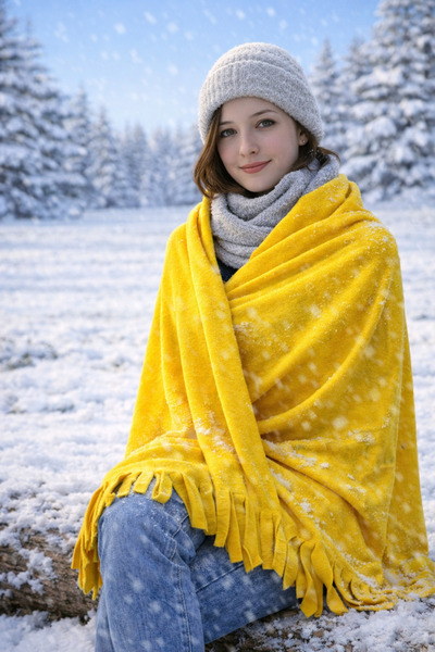 LUXIC CORE شال مزينة بالشراشيب ذو ملمس ناعم ومدخن - أناقة وراحة في منتج واحد