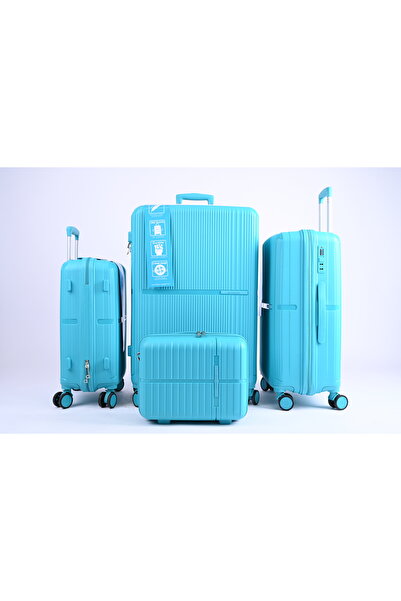 MAC CENTER Luxury 4-piece luggage set with 360-degree wheels – lightweight an...