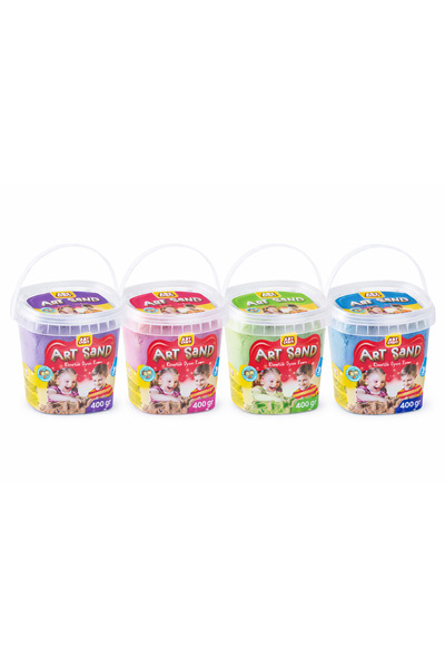 Sayıcı Kids 4-Piece Kinetic Sand Set 400 Gr |   Purple Pink Green Blue |   Health Tested Non-Drying