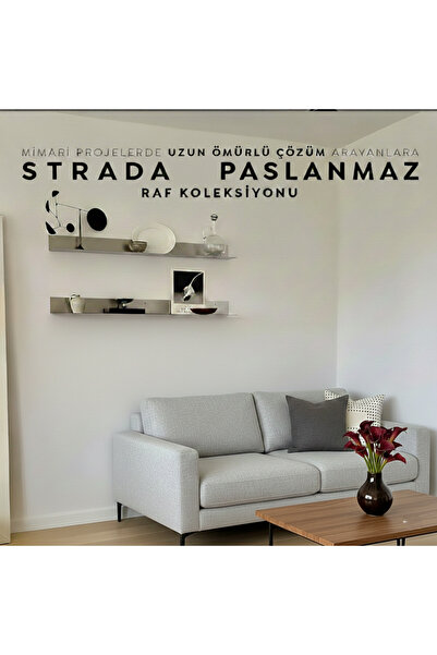 STRADA HOME Paslanmaz Çelik Ev Ve Ofis Dekoratif Yapışkanlı ve Vidalı Çok Ama...