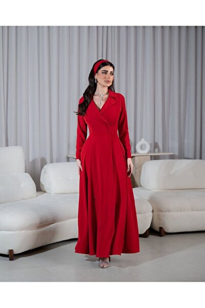 Sweety Fashion classic red evening dress