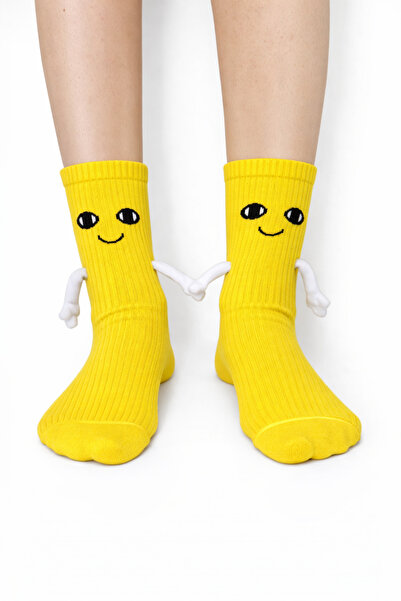 BRIDEIST WEDDING CO Unisex Halay Socks with Yellow Emoji Figures, Fun Cotton,...