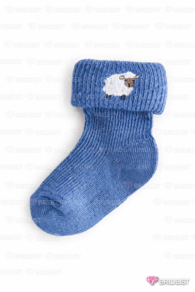 BRIDEIST WEDDING CO Lamb Embroidered Baby Socks Cotton Soft Long Socks Non-Sl...