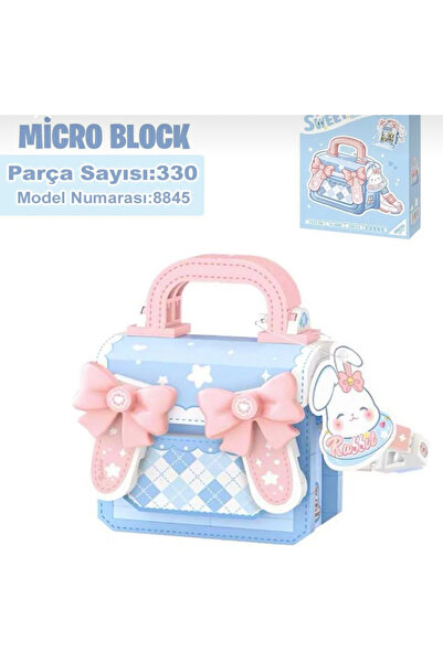 BENİSA SHOP Loz Micro block tavşan figürlü seri mavi çanta yapım serisi 330 p...