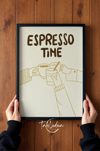 tablodea Pinterest Espresso Time Coffee Corner Table Poster minimalist înrăma...