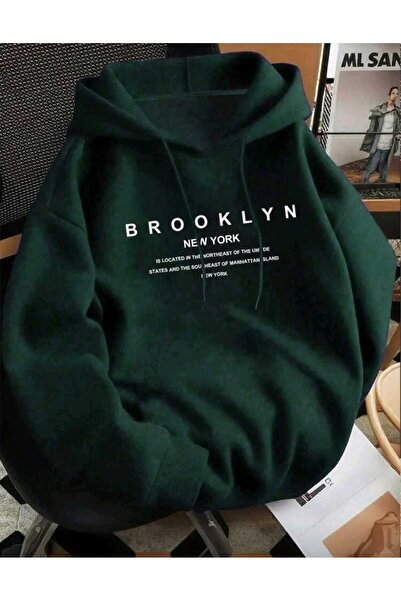 DİVİN Hanorac de damă cu imprimeu din țesătură de calitate supradimensionat c...