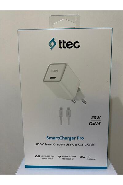 Ttec 2TC20CB Ttec SmartCharger 20W PD GAN Seyahat HızlıŞarj Aleti+USB-C-USB-C...
