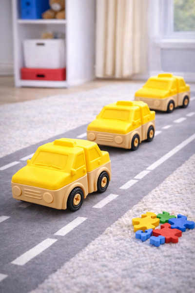 edoy Sök Tak Eğitici Taksi Araç Seti | Yap-Boz İş Makineleri | Yaratıcı Montessori Oyuncağı