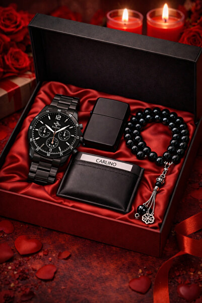 S.POLO HEDİYELİK KUTULU ERKEK KOL SAATİ ÇAKMAK KARTLIK TESPİH BİLEKLİK SEVGİL...