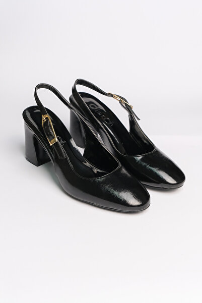 Diardi Kadın Badem Burun Toka Detaylı Klasik Topuklu Ayakkabı