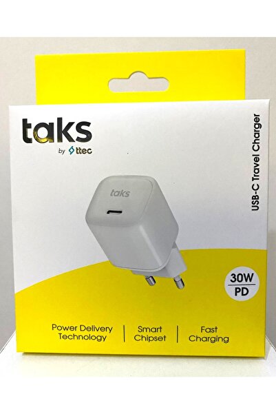 Ttec taks 5TP02B taks TP02 30W PD USB-C Seyahat Hızlı Şarj Aleti , Beyaz