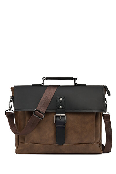 Derimod Men's Brown Long Strap Briefcase 25Wbd301714