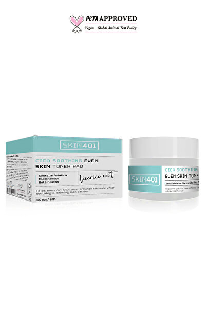 Skin401 Cica Yatıştırıcı Aydınlatıcı Tonik Pad 100 Adet (TONER PAD)