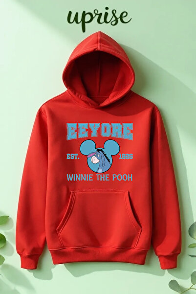 Vordevia Eeyore Printed Cotton 3 Thread Count Sh Fleece-Lined O Oversized Swe...