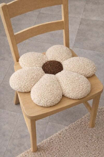 Cherry Bloom Cotton Подушка для стільця «Ромашка» Teddy 35 см