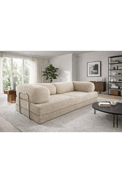 OVİSCO Kanepe Fitilli Kadife Yatak Olabilen Kanepe–Oyun, TV, Sinema Koltuğu |...