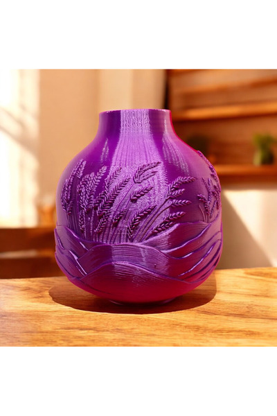 3DBASKILAR PLA FİLEMENTLE BASILMIŞTIR PARLAK VAZO