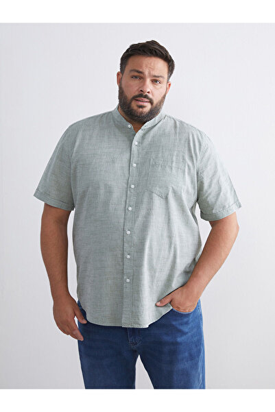 LC Waikiki Ανδρικό πουκάμισο από ποπλίνα με κανονική εφαρμογή και γιακά δικαστής