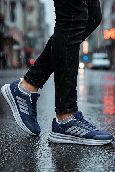 Giyyin Sneaker Sports Shoes Navy Blue Daily Comfortable Quality Lace-Up Ortho...