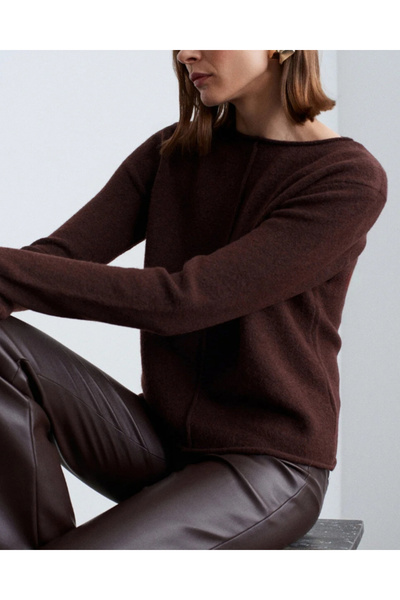 Dilvin Stitched Detail Soft Sweater