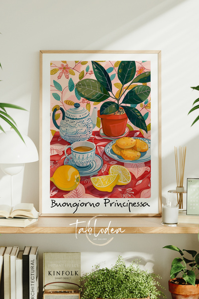 tablodea Tablou de bucătărie elegant, în stil italian, cu tematică ceai de lă...
