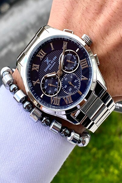 Daniel Klein Exclusive Çelik Kordon Erkek Kol Saati,Tüm Fonksiyonları Aktif,2...