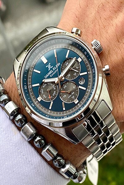 Daniel Klein ساعة يد رجالية حصرية بسوار فولاذي، جميع الوظائف تعمل، ضمان لمدة ...