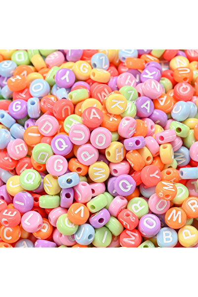 Choice5 100PCS Y2560-1-100s 100pcs/lot Heart Acrylic Letter Beads Colorful Al...