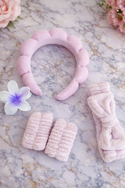 EMKSHOP 2'Li Buckle Headband Elastic Soft Comfortable Water Absorbent Wrist B...