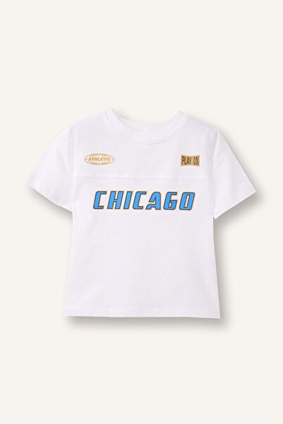 DeFacto Μπλουζάκι για αγοράκι oversized με φαρδιά εφαρμογή με τύπωμα με κοντό...