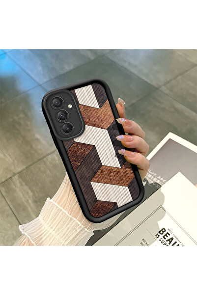 CASEVIBE Samsung Galaxy A34 Uyumlu, şık kaplama ahşap desenli silikon telefon...