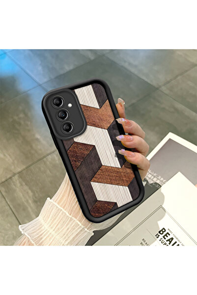 CASEVIBE Samsung Galaxy A14 4G Uyumlu, şık kaplama ahşap desenli silikon tele...