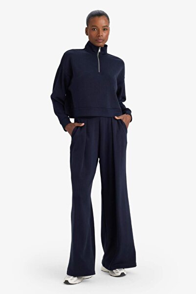 DeFacto Wide Leg Pockets Wide Leg Long Length Modal Sports Pants F9493Ax26Sp