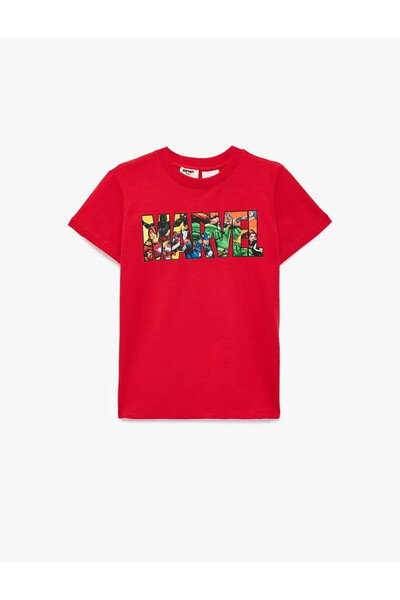 Koton Lisanslı Marvel Baskılı Kırmızı Erkek Çocuk T-Shirt 6SKB10213TK