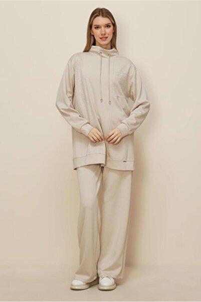 Alvina Stone Embroidered Tracksuit Set 45967