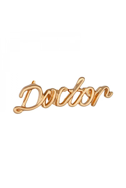 unkown دبوس دكتور ذهبي