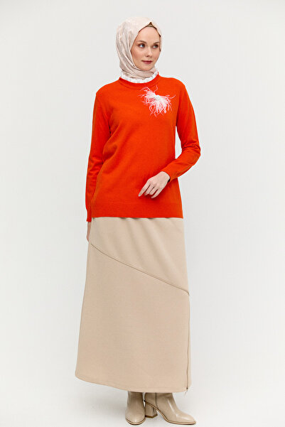 Setrms Otriş Taş Broşlu Fistolu Triko Bluz