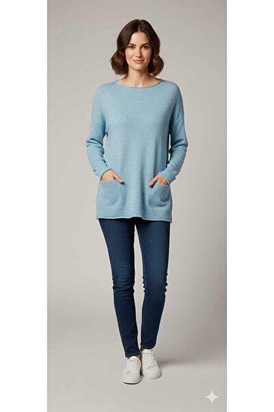 MARIQUITA Sausage Collar Pocketed Sweater