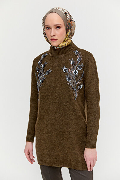 Setrms Çiçek Motif Triko Tunik