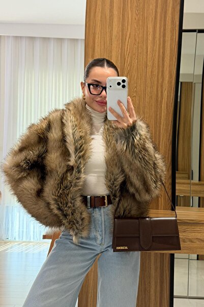 Gizem Ecemiş Blaby Kahve Geçişli Kürk