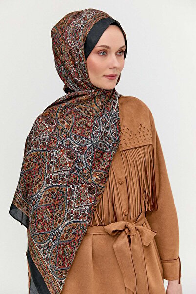 Setrms Monokrom Desenli Modal Şal
