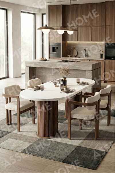 ah assel home White Serisi Bohem Ayak 4'lü Tokyo Metal Demonte Sandalye 80x14...