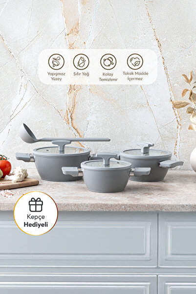 Emsan Swiss Crystal Rs 6 Piece Midi Cookware Set