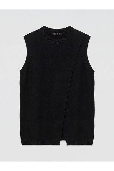 LC Waikiki Black Crew Neck Women's Knitwear Sweater