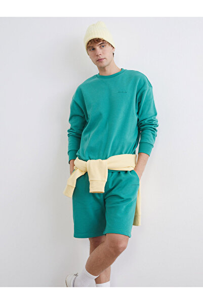 LC Waikiki Peak New Season Crew Neck Printed Men's Thick Sweatshirt