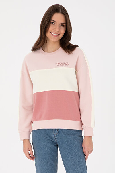 U.S. Polo Assn. سويت شيرت نسائي من البودرة 50307790-VR042