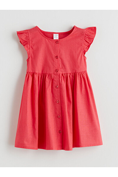LC Waikiki Red Girl's Ruffle Dress