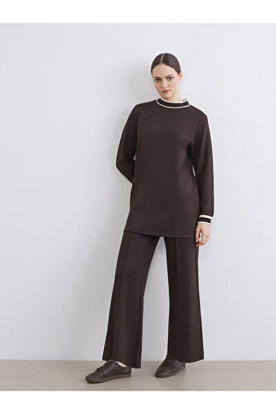 LC Waikiki Özmarka New Season Elastic Waist Wide Leg Women's Pleated Trousers